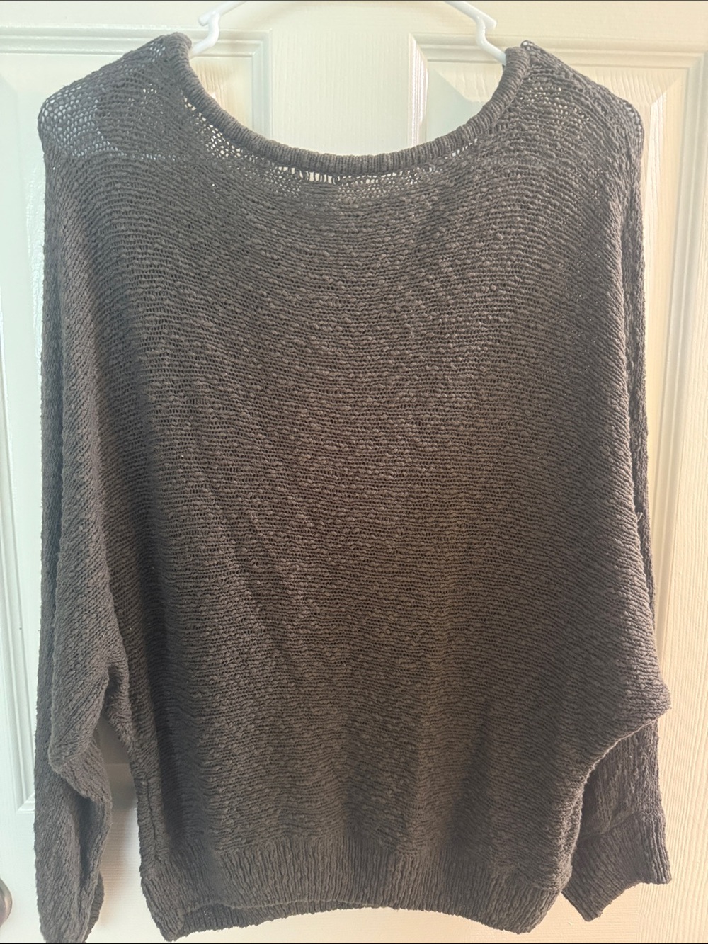 Me to We Olive Open-Knit Crewneck Sweater - Picture 6 of 9